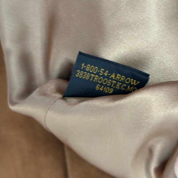 Golden Bear Sportswear Brown Genuine Leather Suede Convertible Collar Jacket - Picture 6 of 9